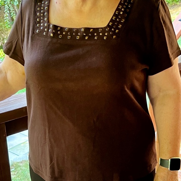 Karen Scott PXL ladies pullover top. Brown. Excellent condition. - Picture 1 of 2